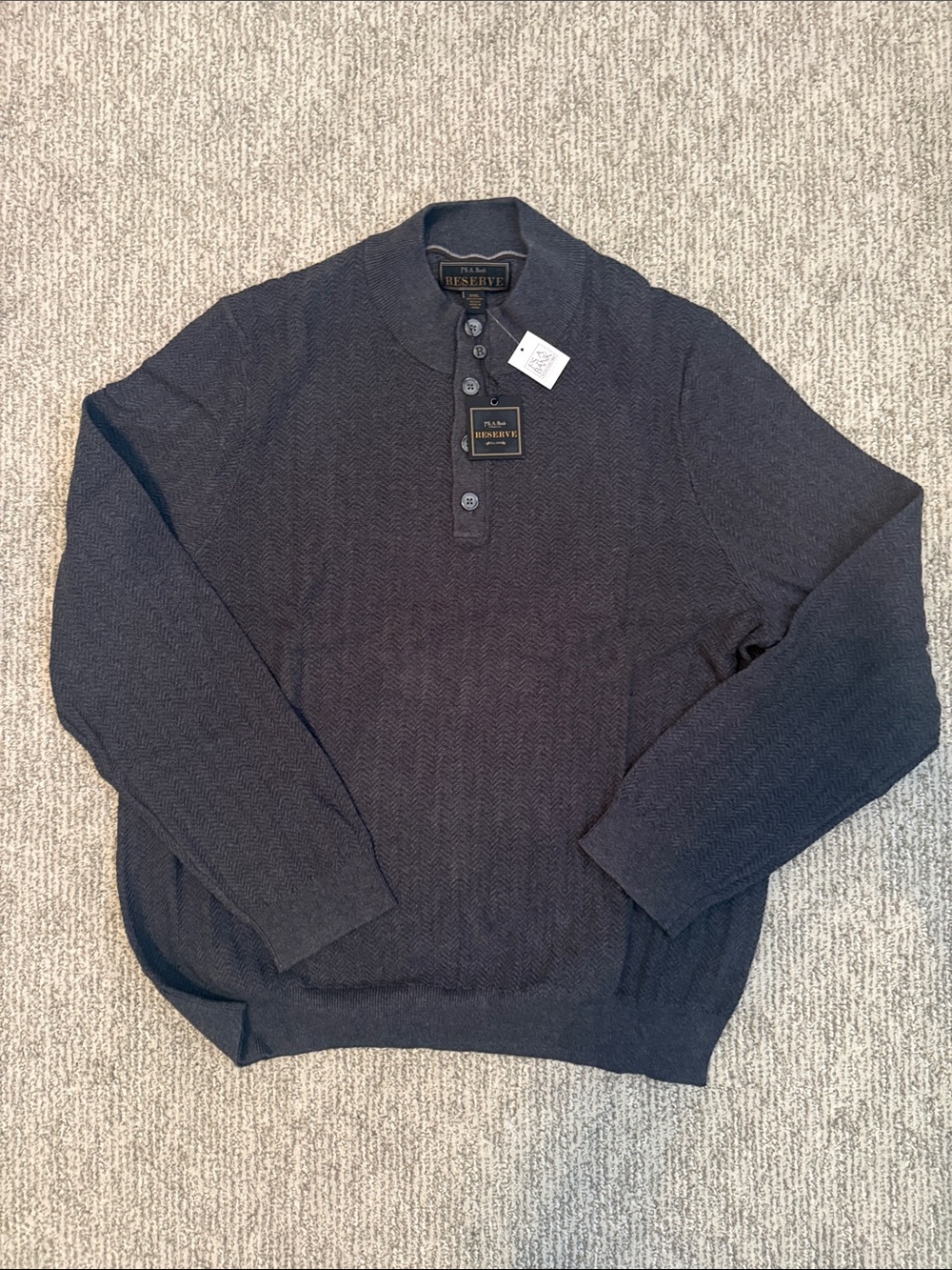 Jos A Bank Reserve sweater XXL NWT Button-Neck Sweater